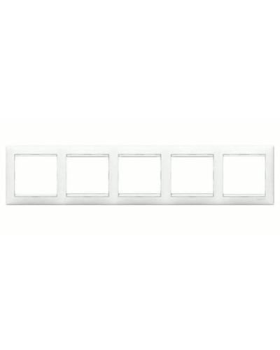 Рамка 5 постов горизонтальный монтаж белый Valena Legrand 774455 в Благовещенске Аксессуары для кабель-канала Pintop.ru