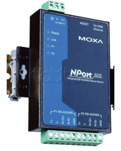 Сервер 2-портовый RS-422/485 в Ethernet Moxa NPort 5232I-T в Благовещенске Дополнительное оборудование для ОПС Pintop.ru