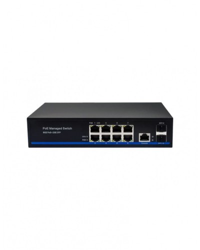 Управляемый L2 PoE коммутатор Gigabit Ethernet на 8 RJ45 PoE + 2 x GE SFP порта NST NS-SW-8G2G-PL в Благовещенске Коммутаторы Pintop.ru