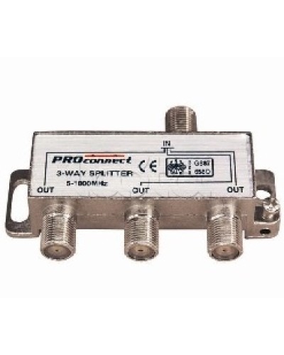 Делитель ТВ х 3 под F разъём 5-1000 МГц (10шт/уп) PROCONNECT 05-6022 в Благовещенске Коммутационные изделия Pintop.ru