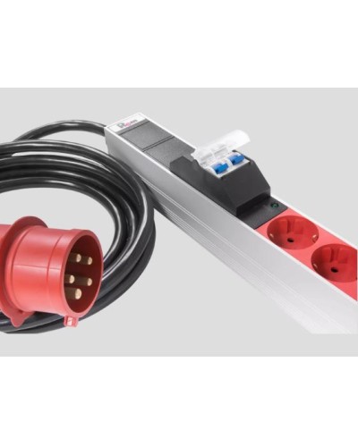 Верт блок розеток, мониторинг, измерение, 3 фазы 16А, 30S, 2100 мм, вх IEC 309, шнур 3м REM R-MC8-3x16-30S-MI-2100-3-3PN в Благовещенске Блоки розеток Pintop.ru