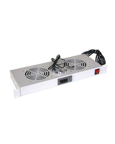 Модуль вентиляторный с термостатом 19 1U с 2-мя вентиляторами REXANT 04-2604 в Благовещенске Вентиляторные модули Pintop.ru