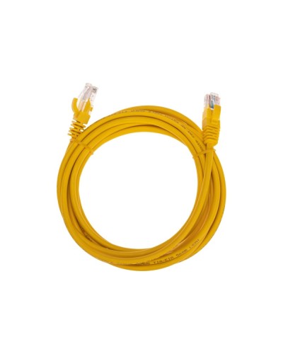Патч-корд U/UTP, CAT 5e, RJ45-RJ45, 26AWG, LSZH, желтый, 3м REXANT 02-0105-3 в Благовещенске Патчкорды (медные) Pintop.ru