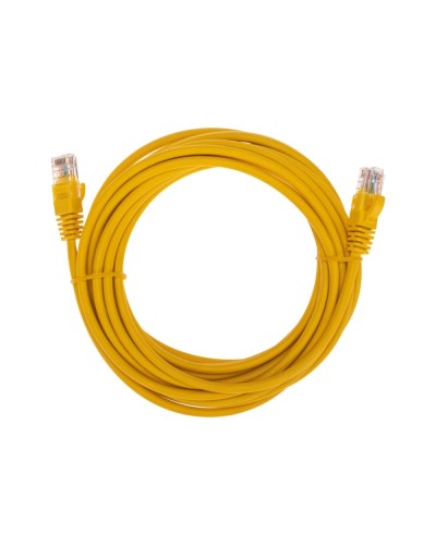 Патч-корд U/UTP, CAT 5e, RJ45-RJ45, 26AWG, LSZH, желтый, 5м REXANT 02-0105-5 в Благовещенске Патчкорды (медные) Pintop.ru