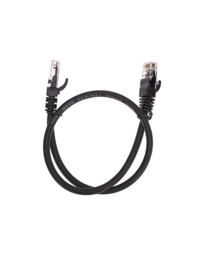 Патч-корд U/UTP, CAT 6, RJ45-RJ45, 26AWG, LSZH, черный, 0,5м REXANT 02-0292-05 в Благовещенске Патчкорды (медные) Pintop.ru