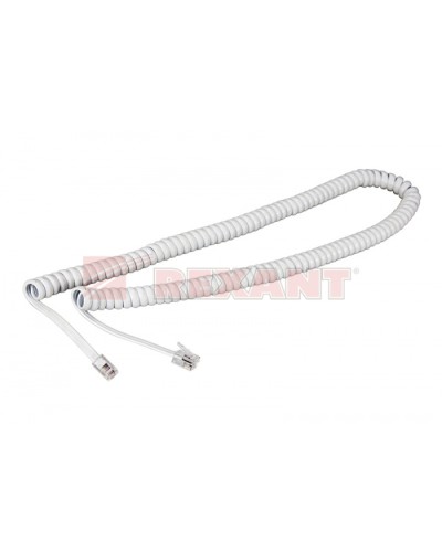 Шнур витой трубочный телефонный белый 7 м (10шт/уп) REXANT 18-2071 в Благовещенске Патч-корды и пигтейлы Pintop.ru