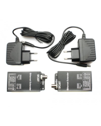 Комплект удлинителей Ethernet по коаксиальному кабелю до 1000м SC&T IP09CK в Благовещенске Видеоусилители, Модуляторы, Делители Pintop.ru