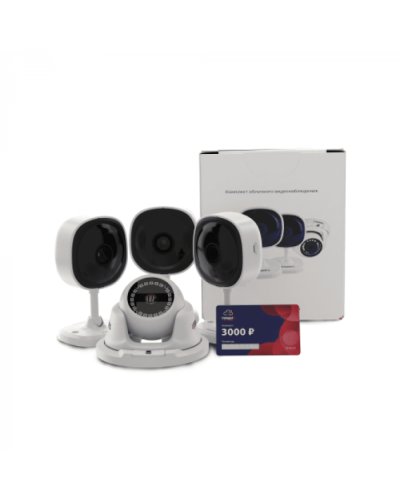 Комплект облачного видеонаблюдения TRASSIR 4TR1Cloud3000 в Благовещенске IP-камеры Pintop.ru
