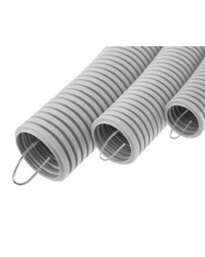 Труба гофрированная ПВХ тяжелая, с зондом диам. 40 мм (20м), огнестойкость E15-E90 Экопласт 11140-E90 в Благовещенске Труба (ОКЛ) Экопласт Pintop.ru