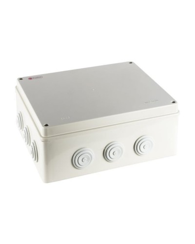 Коробка огн. Е110 о/п, 300х250х120,12 вых.,IP65, 5Р серый Экопласт (43090HF-GR) в Благовещенске Распределительные коробки Pintop.ru