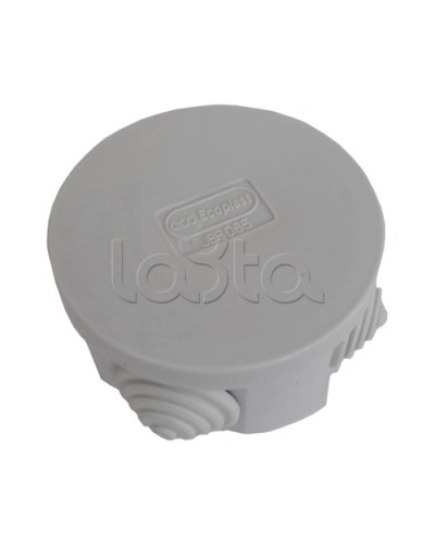 Коробка распределительная о/п с крышкой D65х35 мм, 4 вых. Экопласт 44004-1 в Благовещенске Распределительные коробки Pintop.ru