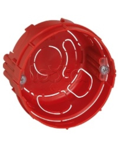 Коробка установочная D65x40мм со стык. ушками межцентр. 71мм, IP20, красный Экопласт 44660 в Благовещенске Распределительные коробки Pintop.ru