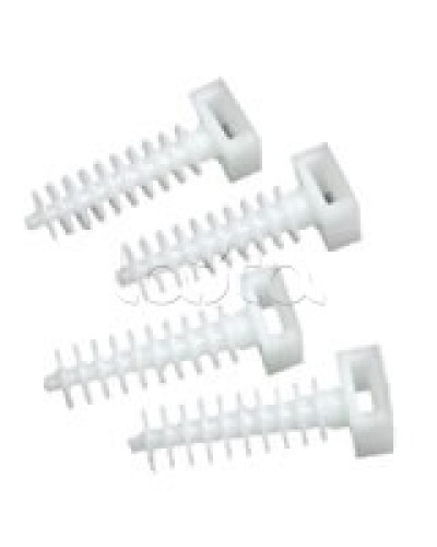 Держатель хомутов для установки в отверстиях D8 мм 37х13 мм Экопласт 47214 в Благовещенске Крепеж: Дюбели, шурупы, саморезы Pintop.ru