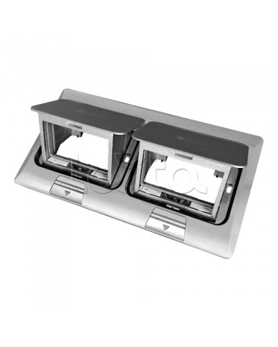 Люк в пол на 2x2 поста (45х45мм) в комплекте с коробкой и суппортом, сталь Экопласт (70027) в Благовещенске Системы лючков и колонн Pintop.ru