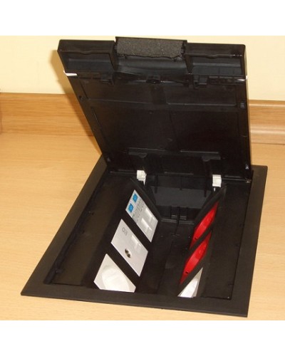 Люк в пол на 6 модулей (45х45мм) с суппортом и коробкой, пластик Экопласт 70062 в Благовещенске Системы лючков и колонн Pintop.ru