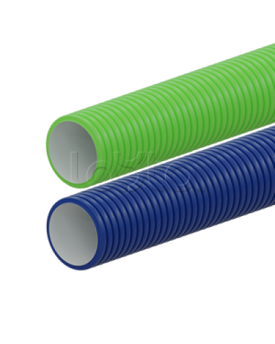 Вентиляционная труба гибкая двустенная для воздуховода (ПНД), антистатическая и антибактериальная D90мм, цвет красный (1шт=50м) Экопласт (803090RD) в Благовещенске Труба гофрированная Pintop.ru