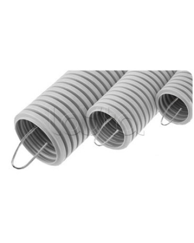 NR110 Усиленная двустен. труба ПНД гибкая, тип 750, SN16, с зондом, D110мм (50м) красный Экопласт (821110) в Благовещенске Труба гофрированная Pintop.ru