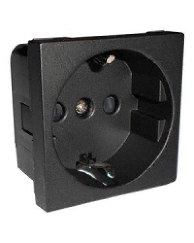 Розетка с заземляющими контактами и защитными шторками, (черный бархат) LK45 Экопласт (851408) в Благовещенске Аксессуары для кабель-канала Pintop.ru