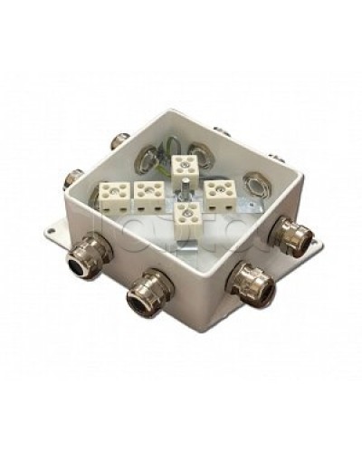 Коробка монтажная огнестойкая Гефест КМ-О (10к*10,0)-IP66-120х120, четыре ввода в Благовещенске Распределительные коробки Pintop.ru