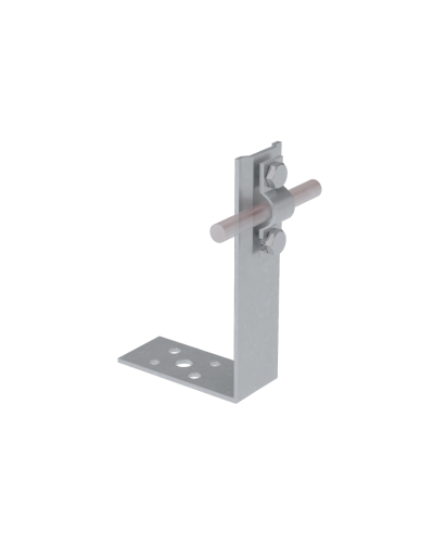 Угловой держатель болтовой для прутка Ø 5-10 мм H60 мм КМ-Профиль (UDB-H60-D5-10) в Благовещенске Монтажные материалы Pintop.ru