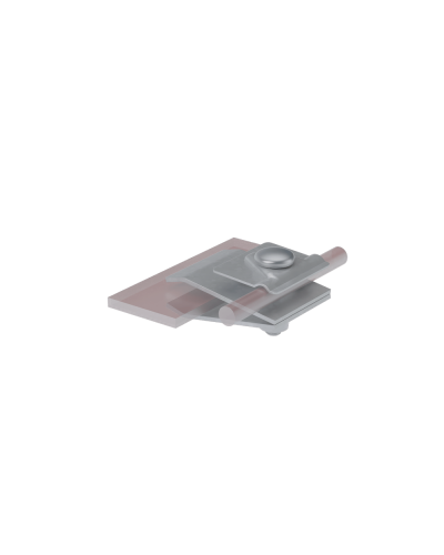 Фальцевый держатель H60 мм для прутка Ø 5-10 мм CU КМ-Профиль (FD-H60-D5-10 CU) в Благовещенске Монтажные материалы Pintop.ru