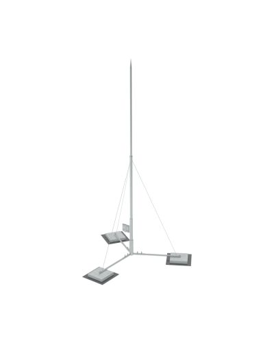 Вольностоящая молниеприемная мачта составная H5,1 м неразборное основание HD КМ-Профиль (TVMR-H5.1 HD) в Благовещенске Монтажные материалы Pintop.ru