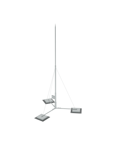 Вольностоящая молниеприемная мачта составная H11,1 м разборное основание HD КМ-Профиль (RTVMR-H11.1 HD) в Благовещенске Монтажные материалы Pintop.ru