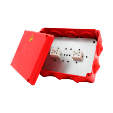 Коробка распределительная огнестойкая КРОПС-П4, IP54, габаритные размеры 150х110х70 мм, для кабелей сечением до 25 мм2, 5 клемм КМ-Профиль (FRJB-KM-P4-25-05-КРОПС-IP54)