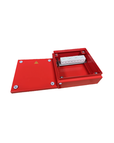 Коробка распределительная огнестойкая КРОПС, IP65, габаритные размеры 150х150х80 мм, для кабелей сечением до 25 мм2, 6 клемм КМ-Профиль (FRJB-KM-ST5-25-06-КРОПС-IP65) в Благовещенске Распределительные коробки Pintop.ru