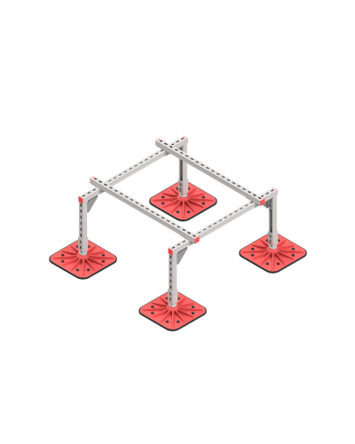 Опорная конструкция для установки оборудования TECHNORAPTOR FOOT 1000х1000 HD КМ-профиль (KM-TR-F-SSEI-1000-1000 HD) в Благовещенске Системы видеонаблюдения Pintop.ru