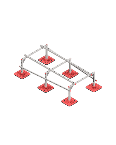 Опорная конструкция для установки оборудования TECHNORAPTOR FOOT 1000х2000 тип 2 КМ-профиль (KM-TR-F-SSEI-1000-2000-2) в Благовещенске Системы видеонаблюдения Pintop.ru