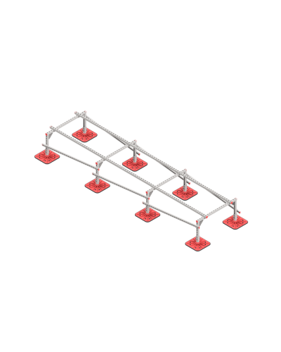 Опорная конструкция для установки оборудования TECHNORAPTOR FOOT 1000х4000 КМ-профиль (KM-TR-F-SSEI-1000-4000) в Благовещенске Системы видеонаблюдения Pintop.ru