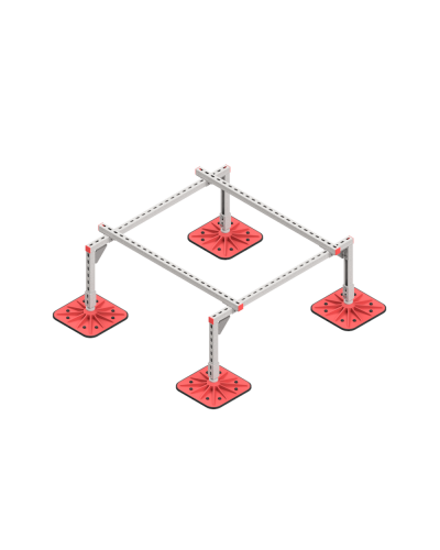 Опорная конструкция для установки оборудования TECHNORAPTOR FOOT 1200х1200 КМ-профиль (KM-TR-F-SSEI-1200-1200) в Благовещенске Системы видеонаблюдения Pintop.ru