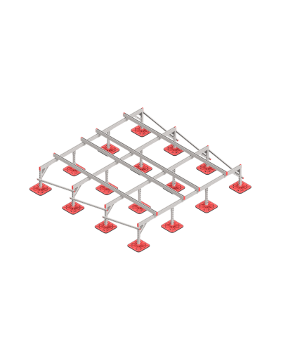 Опорная конструкция для установки оборудования TECHNORAPTOR FOOT 3000х3000 КМ-профиль (KM-TR-F-SSEI-3000-3000) в Благовещенске Системы видеонаблюдения Pintop.ru