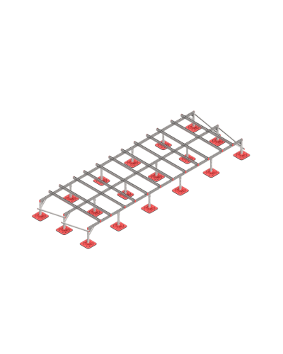 Опорная конструкция для установки оборудования TECHNORAPTOR FOOT 6000х2000 КМ-профиль (KM-TR-F-SSEI-6000-2000) в Благовещенске Системы видеонаблюдения Pintop.ru