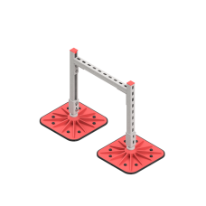 Опорная конструкция для горизонтальных прямоугольных воздуховодов и металлических лотков кабеленесущих систем TECHNORAPTOR FOOT 500х500 HD КМ-профиль (KM-TR-F-SSHRAD-500-500 HD)