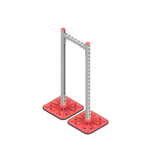Опорная конструкция для горизонтальных прямоугольных воздуховодов и металлических лотков кабеленесущих систем TECHNORAPTOR FOOT 350х1000 HD КМ-профиль (KM-TR-F-SSHRAD-350-1000 HD)
