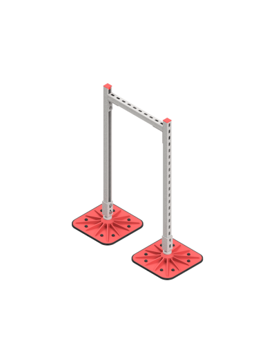 Опорная конструкция для горизонтальных прямоугольных воздуховодов и металлических лотков кабеленесущих систем TECHNORAPTOR FOOT 500х1000 КМ-профиль (KM-TR-F-SSHRAD-500-1000) в Благовещенске Системы видеонаблюдения Pintop.ru