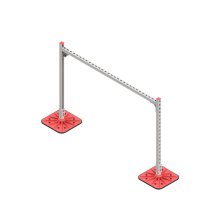 Опорная конструкция для горизонтальных прямоугольных воздуховодов и металлических лотков кабеленесущих систем TECHNORAPTOR FOOT 1500х1000 КМ-профиль (KM-TR-F-SSHRAD-1500-1000)