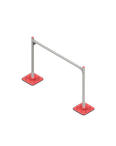 Опорная конструкция для горизонтальных прямоугольных воздуховодов и металлических лотков кабеленесущих систем TECHNORAPTOR FOOT 1500х1000 КМ-профиль (KM-TR-F-SSHRAD-1500-1000) в Благовещенске Системы видеонаблюдения Pintop.ru