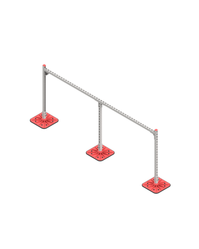 Опорная конструкция для горизонтальных прямоугольных воздуховодов и металлических лотков кабеленесущих систем TECHNORAPTOR FOOT 2500х1000 HD КМ-профиль (KM-TR-F-SSHRAD-2500-1000 HD) в Благовещенске Системы видеонаблюдения Pintop.ru
