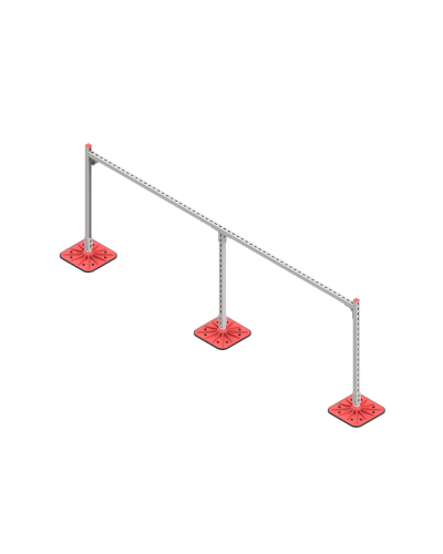 Опорная конструкция для горизонтальных прямоугольных воздуховодов и металлических лотков кабеленесущих систем TECHNORAPTOR FOOT 3000х1000 HD КМ-профиль (KM-TR-F-SSHRAD-3000-1000 HD) в Благовещенске Системы видеонаблюдения Pintop.ru