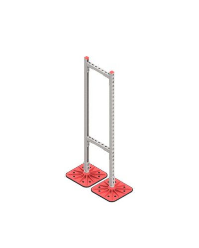 Опорная конструкция для горизонтальных прямоугольных воздуховодов и металлических лотков кабеленесущих систем TECHNORAPTOR FOOT 350х1500 HD КМ-профиль (KM-TR-F-SSHRAD-350-1500 HD) в Благовещенске Системы видеонаблюдения Pintop.ru