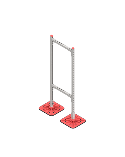 Опорная конструкция для горизонтальных прямоугольных воздуховодов и металлических лотков кабеленесущих систем TECHNORAPTOR FOOT 500х1500 HD КМ-профиль (KM-TR-F-SSHRAD-500-1500 HD) в Благовещенске Системы видеонаблюдения Pintop.ru