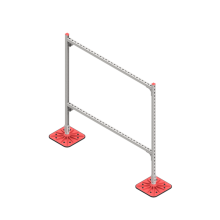 Опорная конструкция для горизонтальных прямоугольных воздуховодов и металлических лотков кабеленесущих систем TECHNORAPTOR FOOT 1500х1500 КМ-профиль (KM-TR-F-SSHRAD-1500-1500)