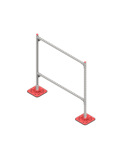 Опорная конструкция для горизонтальных прямоугольных воздуховодов и металлических лотков кабеленесущих систем TECHNORAPTOR FOOT 1500х1500 HD КМ-профиль (KM-TR-F-SSHRAD-1500-1500 HD) в Благовещенске Системы видеонаблюдения Pintop.ru