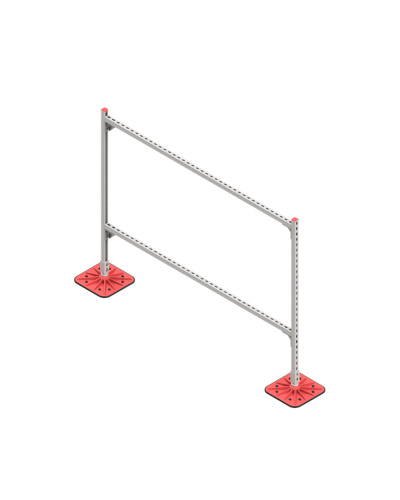 Опорная конструкция для горизонтальных прямоугольных воздуховодов и металлических лотков кабеленесущих систем TECHNORAPTOR FOOT 2000х1500 HD КМ-профиль (KM-TR-F-SSHRAD-2000-1500 HD) в Благовещенске Системы видеонаблюдения Pintop.ru
