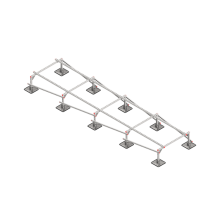 Опорная конструкция для установки оборудования TECHNORAPTOR STEELFOOT 1200х5000 тип 2 КМ-профиль (KM-TR-STF-SSEI-1200-5000-2)
