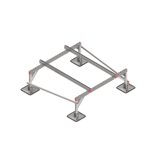 Опорная конструкция для установки оборудования TECHNORAPTOR STEELFOOT 1500х1500 тип 2 КМ-профиль (KM-TR-STF-SSEI-1500-1500-2)