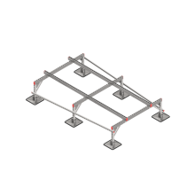 Опорная конструкция для установки оборудования TECHNORAPTOR STEELFOOT 1500х2500 КМ-профиль (KM-TR-STF-SSEI-1500-2500)